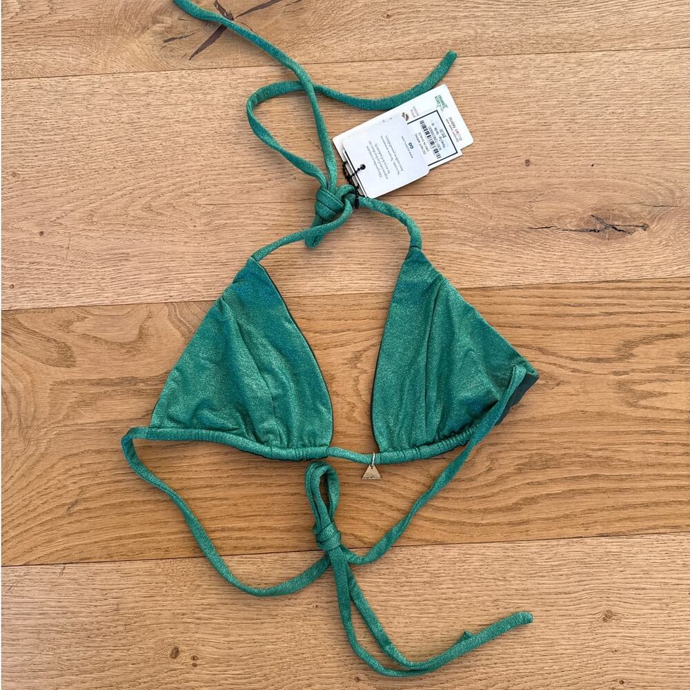 Fae Swim - Honey Triangle Bikini Top in Verde Green